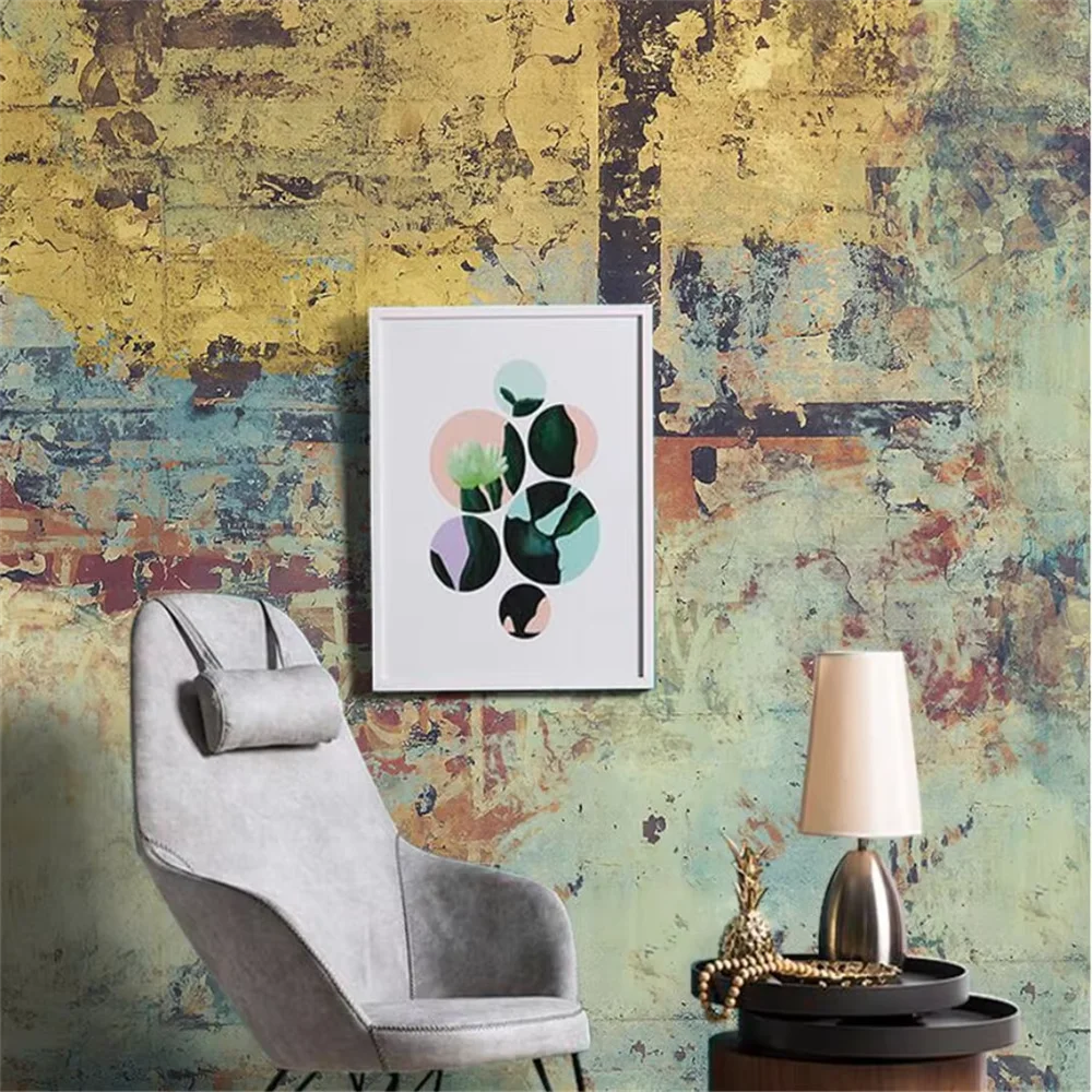 papel de parede Nordic hand drawn floral art living room ancient murals TV background wall custom wallpaper