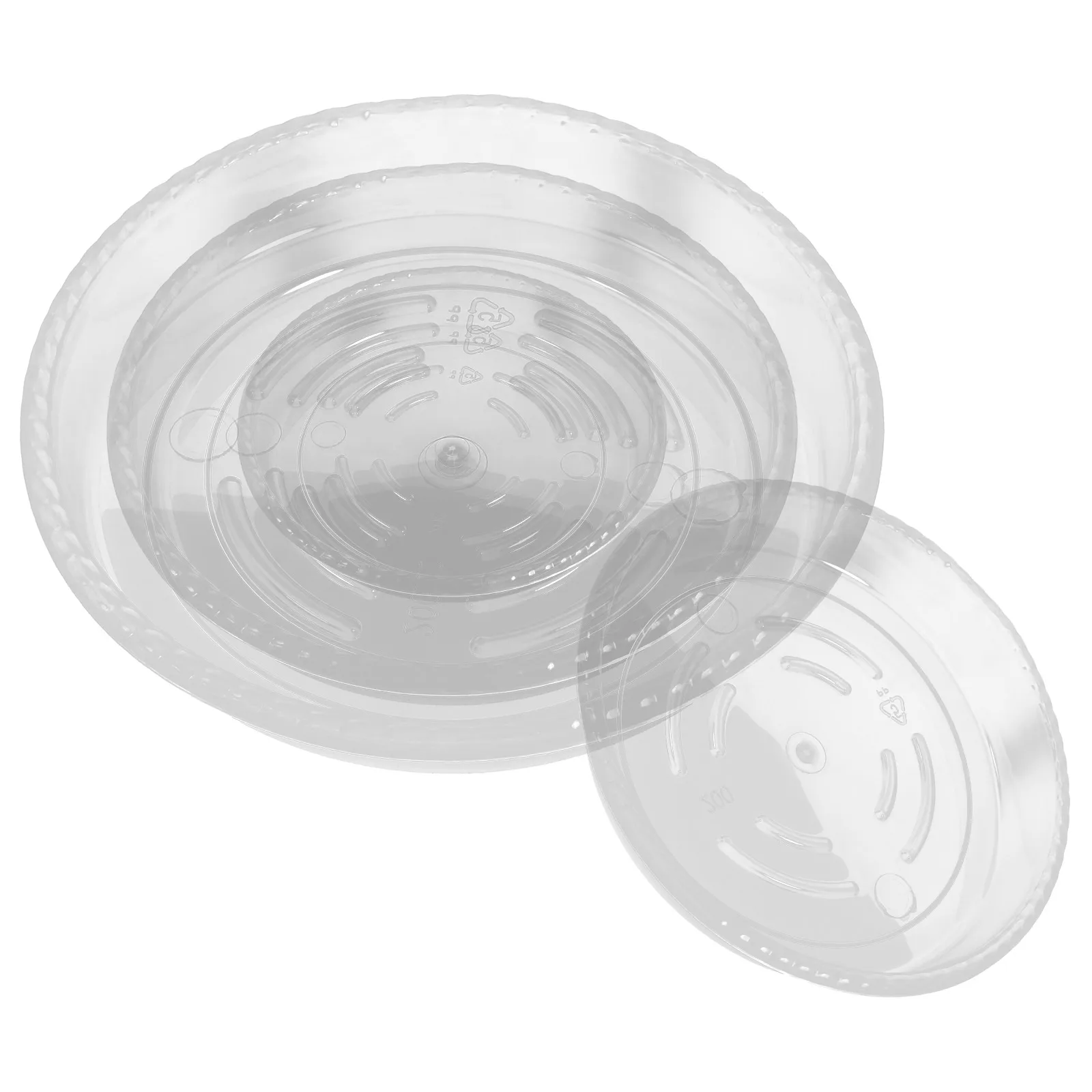 

4pcs Transparent Flowerpot Trays Plant Saucers for Indoor Plants Water Catcher Drainage Material Fits All Pots