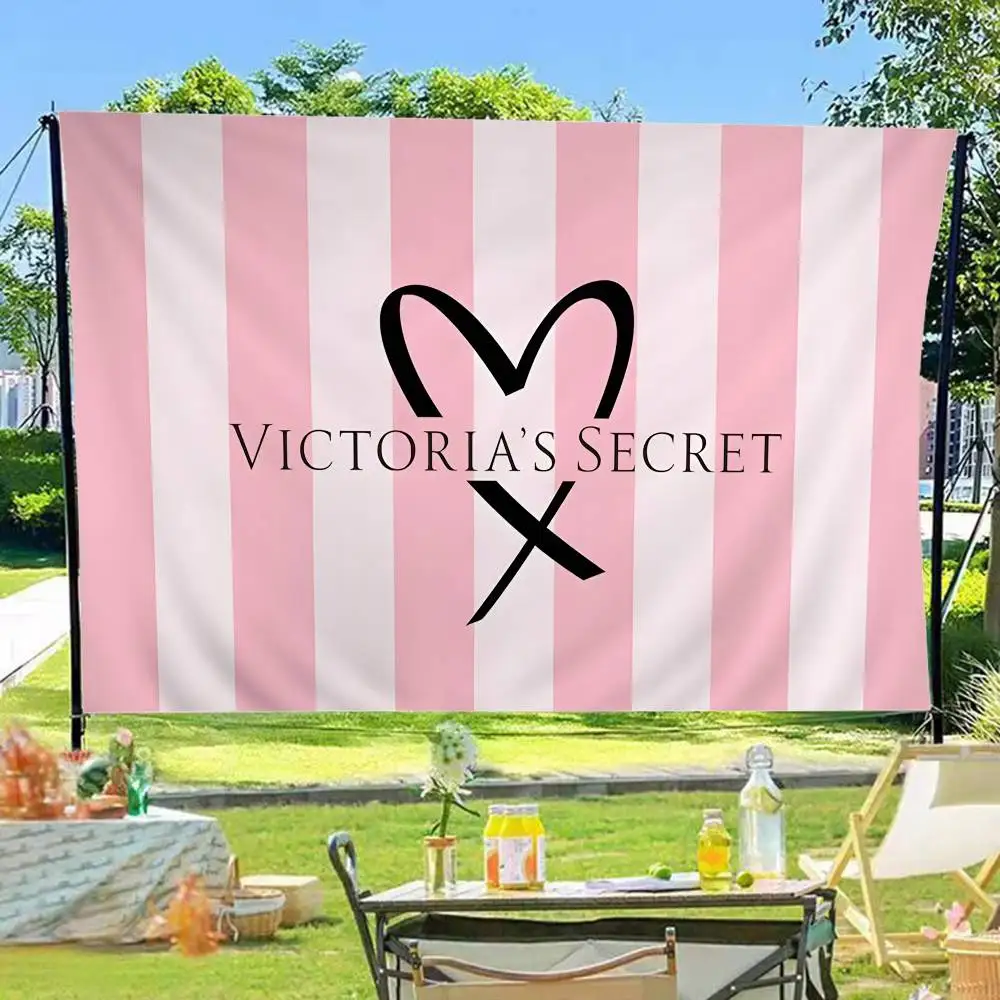 Флаг для кемпинга V-Victorias-Fashion-S-Secret: высококачественная печать, художественный стиль, атмосферный дизайн