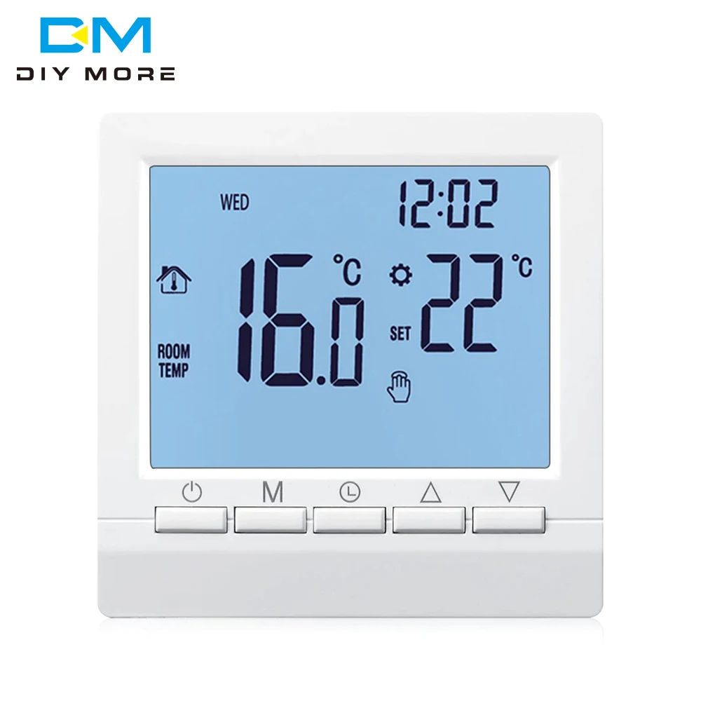 

diymore Programmable Smart Thermostat Temperature Controller for Electric Floor Heating Water/Gas Boiler Temperature