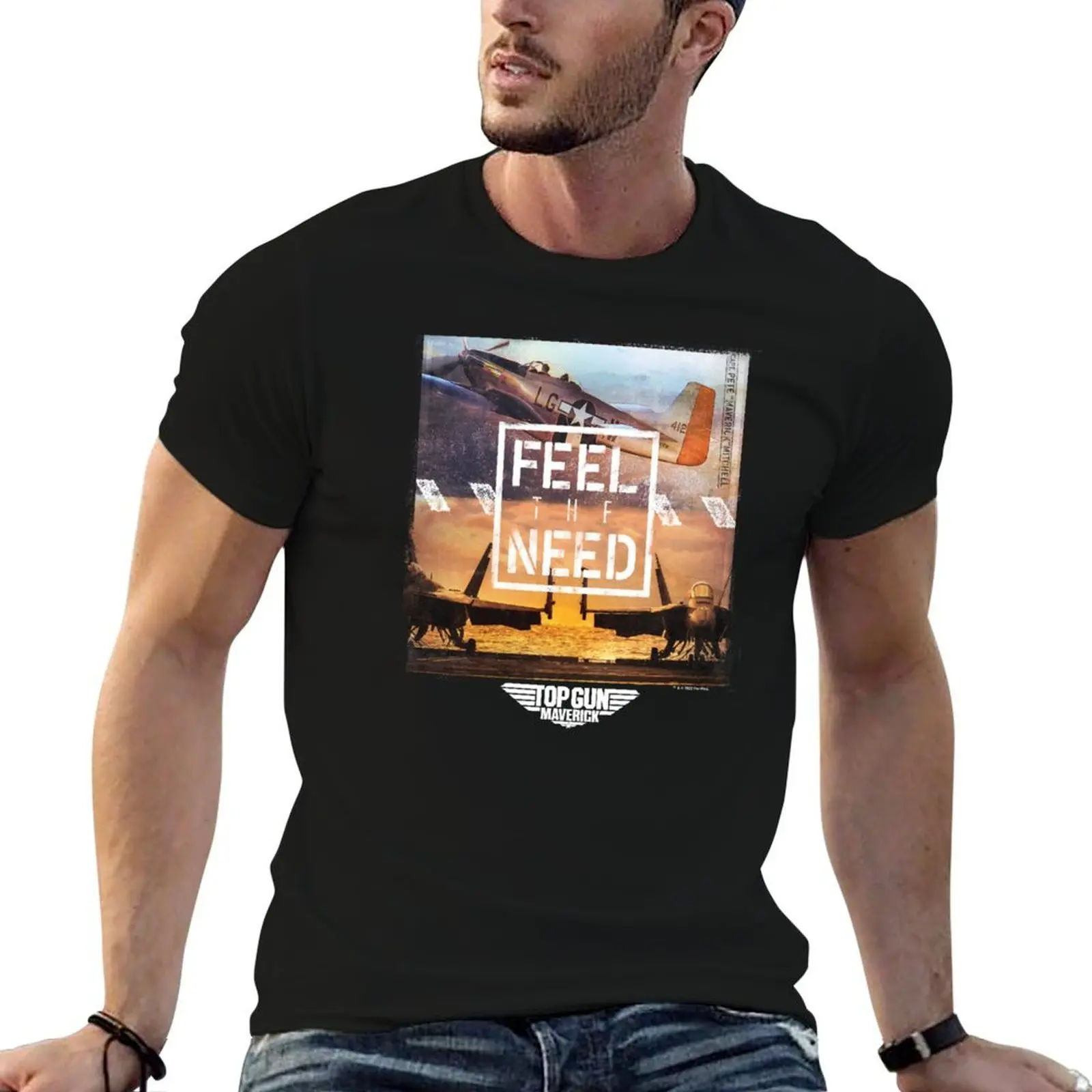 

Top Gun: Maverick Feel The Need New VS Old Airplanes T-Shirt man t shirt cotton high quality man t shirts for men casual T-Shirt