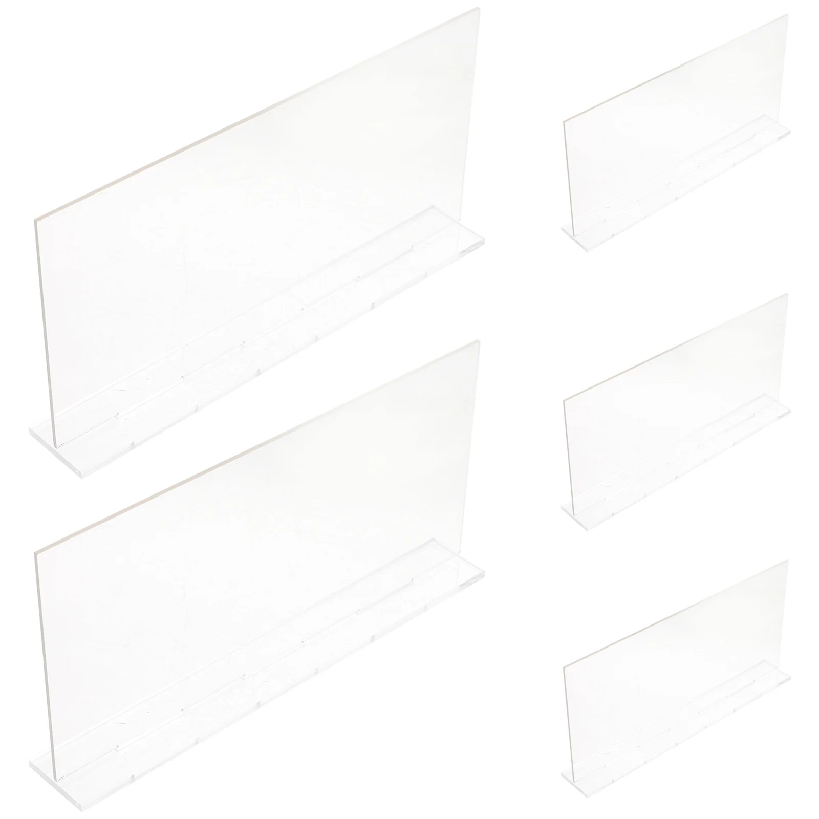 

5pcs Clear Acrylic Desk Name Plate Office Personalized Nameplate Table Sign Wedding Party Label Display Stand Reserved
