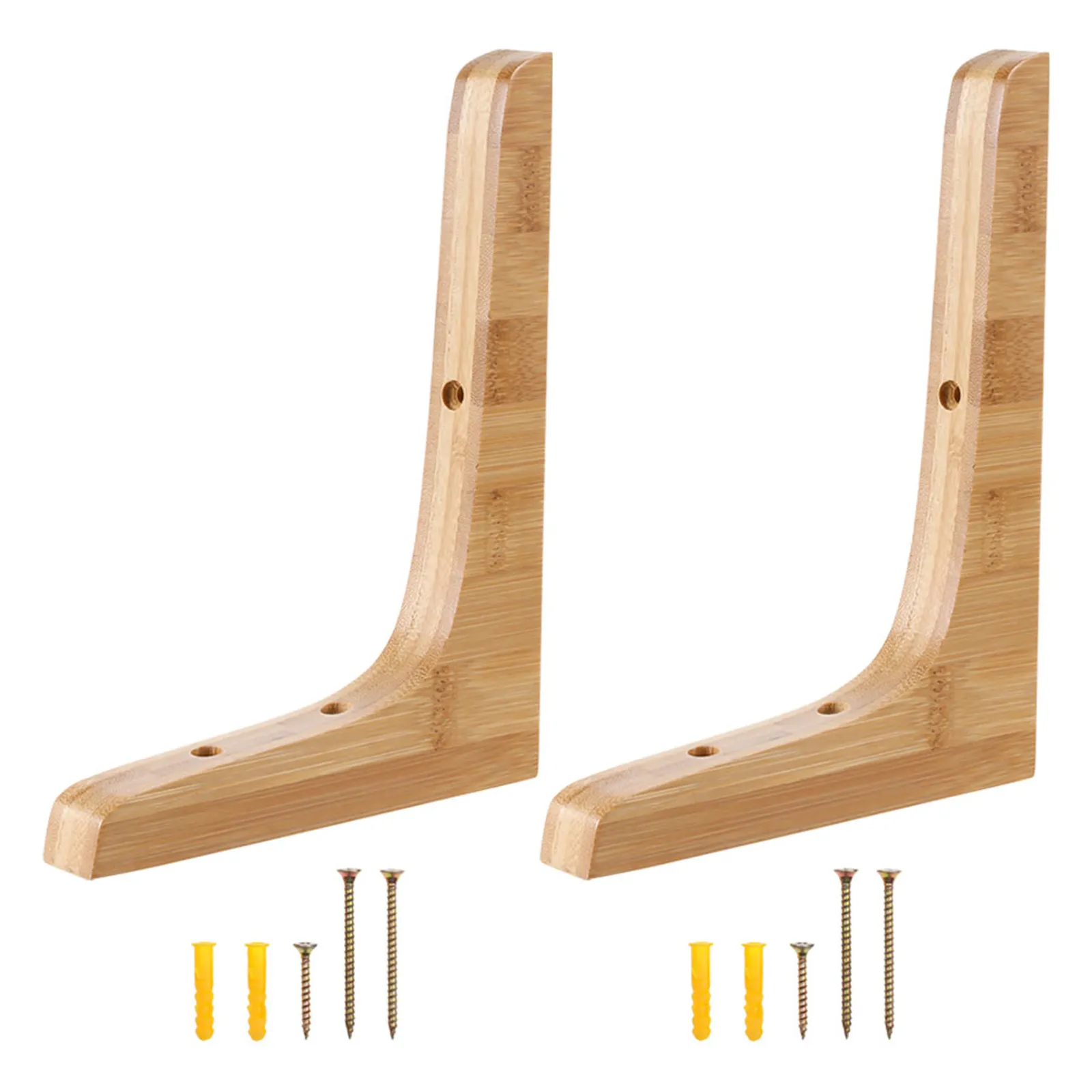 2Pcs Shelf Bracket Heavy Duty Wall Shelf Support Bracket for Living Room Bedroom Kitchen Display Storage