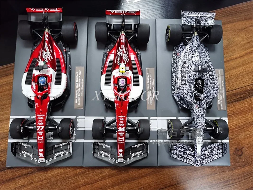 

Minichamps 1:18 для Alfa Romeo F1 ORLEN C42 2022 Zhou Guanyu тестовый автомобиль Бахрейн Bottas модель автомобиля подарок хобби демонстрация коллекции