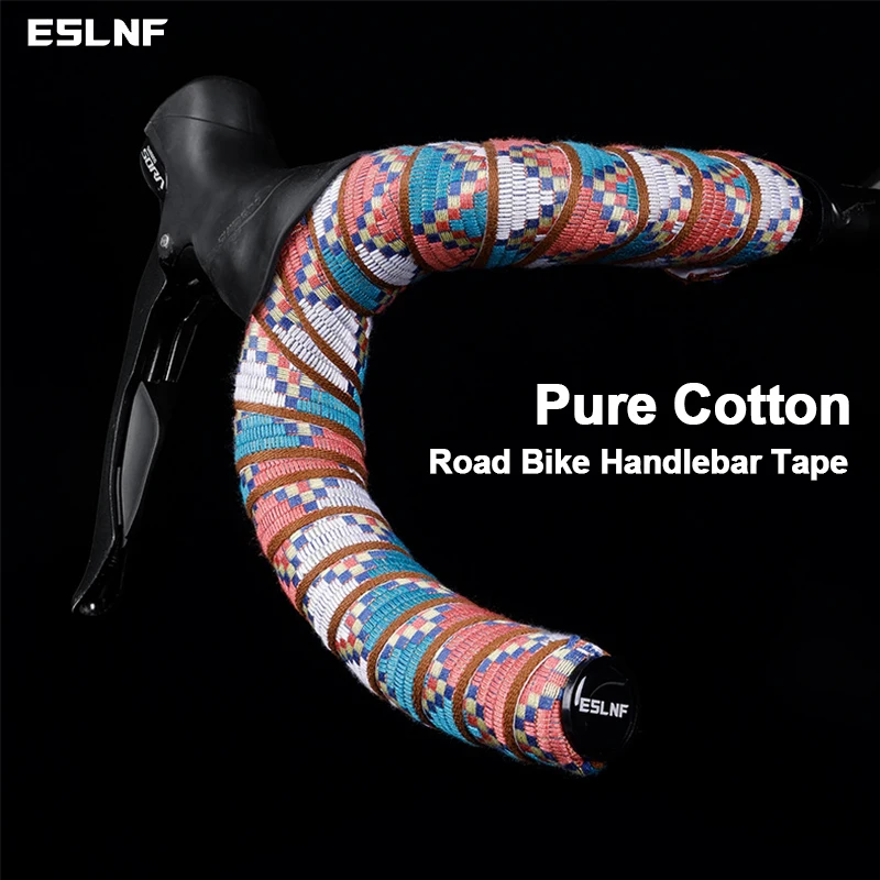 AliExpress ESLNF Road Bike Handlebar Tape Pure Cotton Bicycle Handle Wrap Cover Non-Slip Comfortable Race Gravel Cycling Bar Strap Bartape Strap