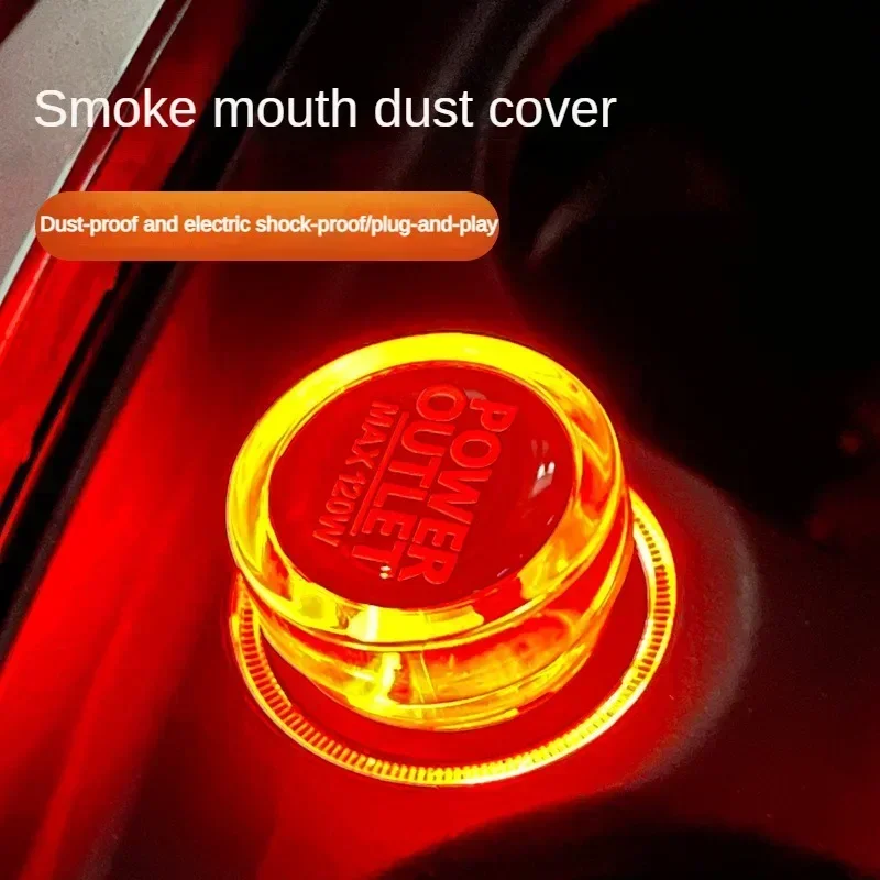 Car Lighter Plug Cover Dustproof Plug Ignition Device Button Decorations Cap Shield Automotive Vehicles Cigarette Lighter Covers