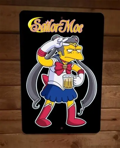 1 pcs,Sailor Moe Moon Bartender 8x12 Metal Wall Sign