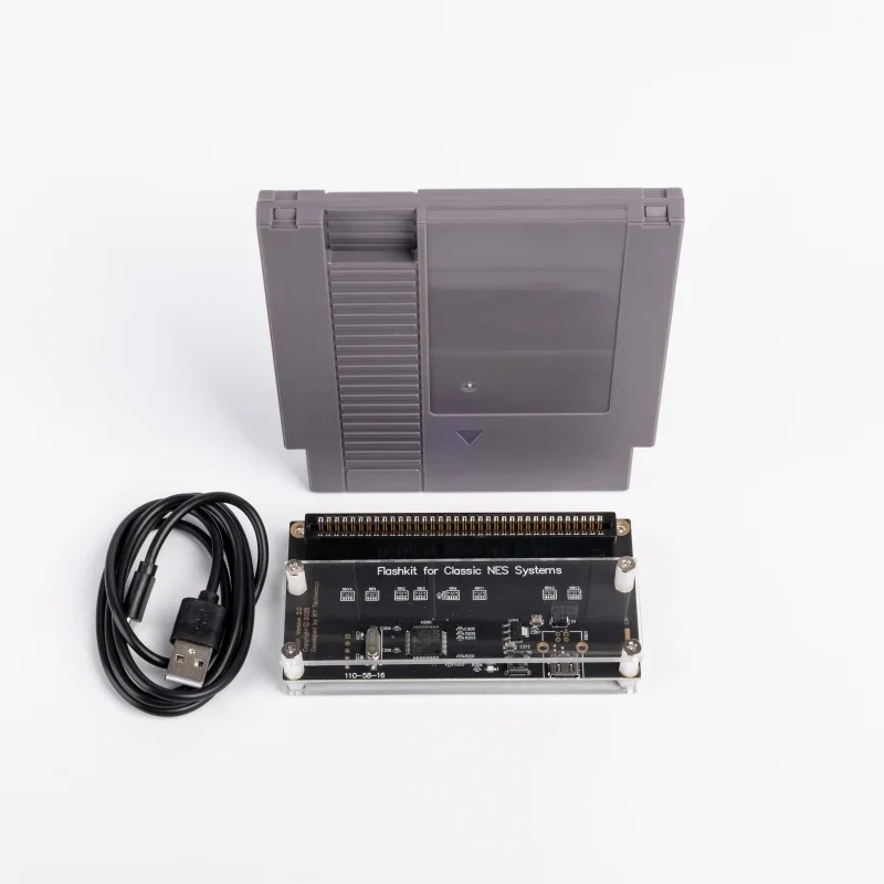 For NES PowerBurner Flash Programmer Kit - Rewritable Cartridge Adapter Compatible with NES & Famicom Consoles