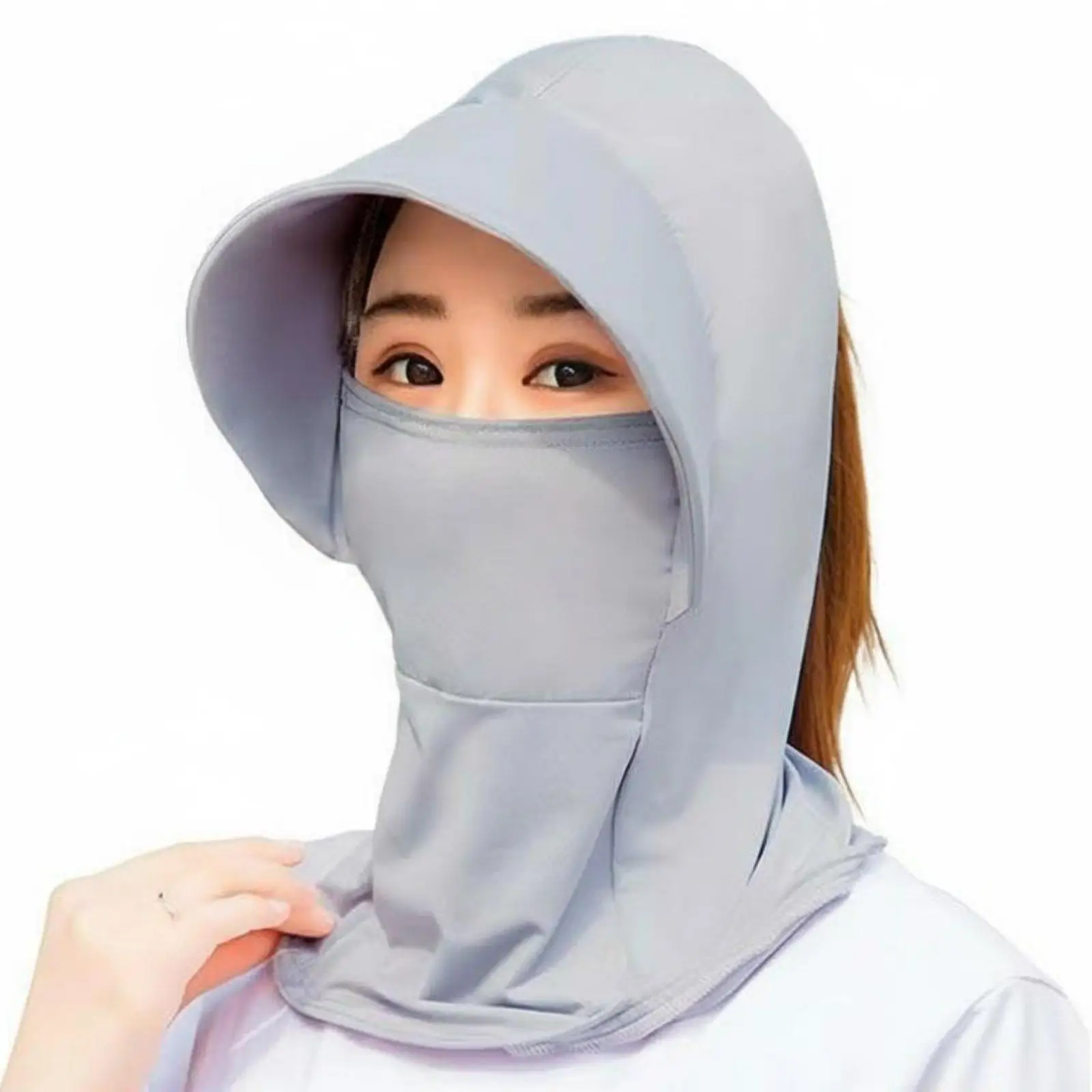 Ice Silk Sun Protection Cap Quick-Drying Safeguarding Headwear for Hiking, Beach