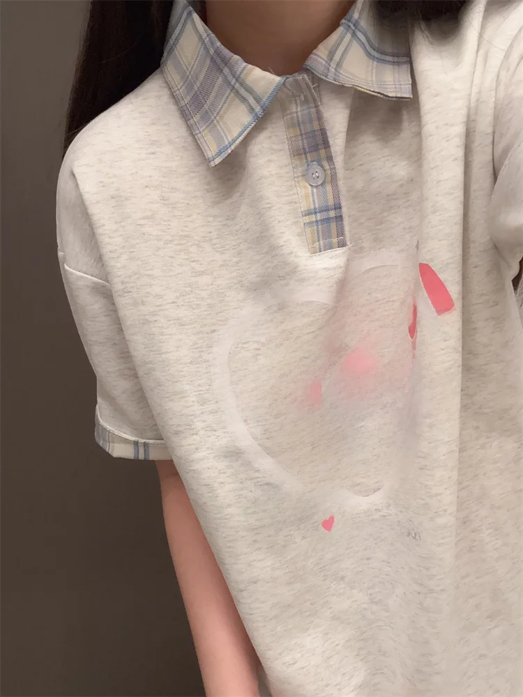 

Csvq Original Heart irt Fake из двух предметов ort Sve Свободный повседневный топ Летний мужской и женский полиэстер из смеси хлопка