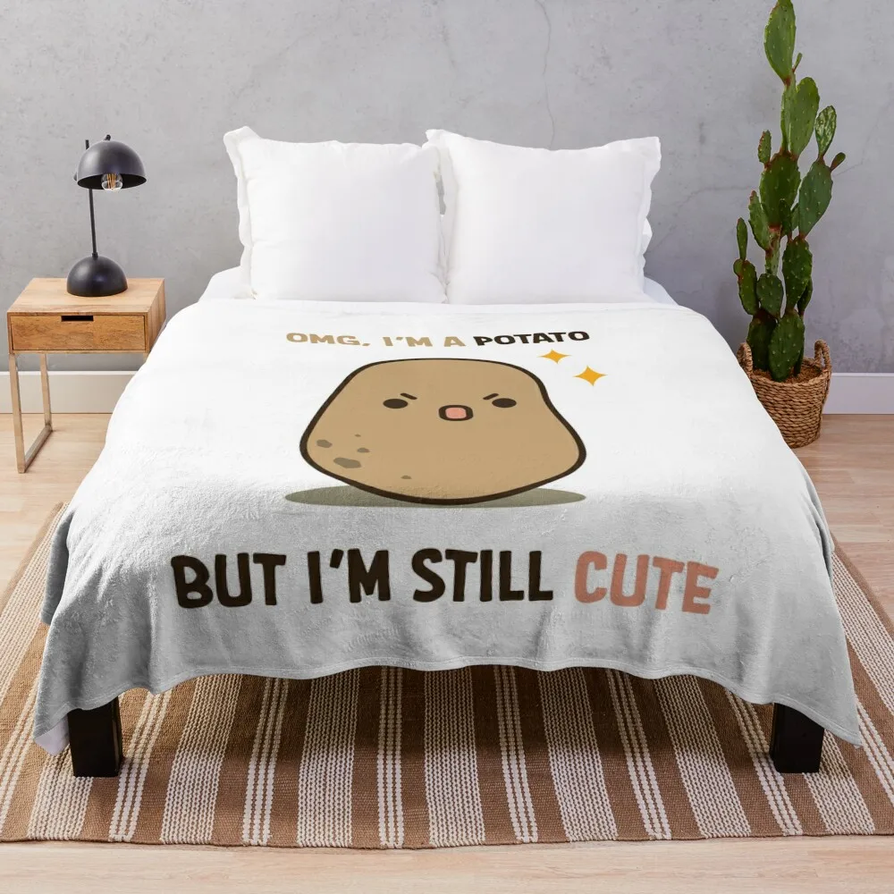 

Cute potato is cute Throw Blanket christmas decoration Thermals For Travel Single Blankets