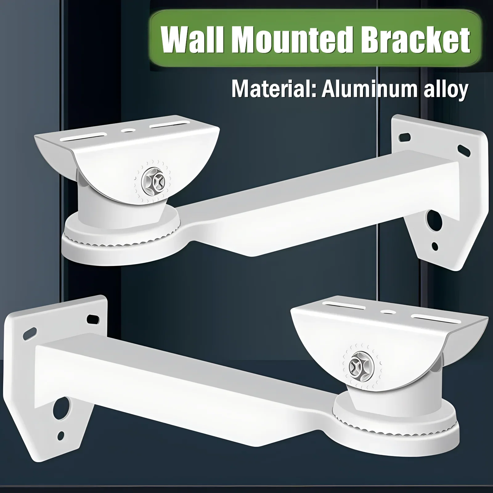 30cm Long Arm Security Camera Wall Mounting Bracket Adjustable 360° Rotation Wall Support Thickened Aluminum Alloy Camera Stand