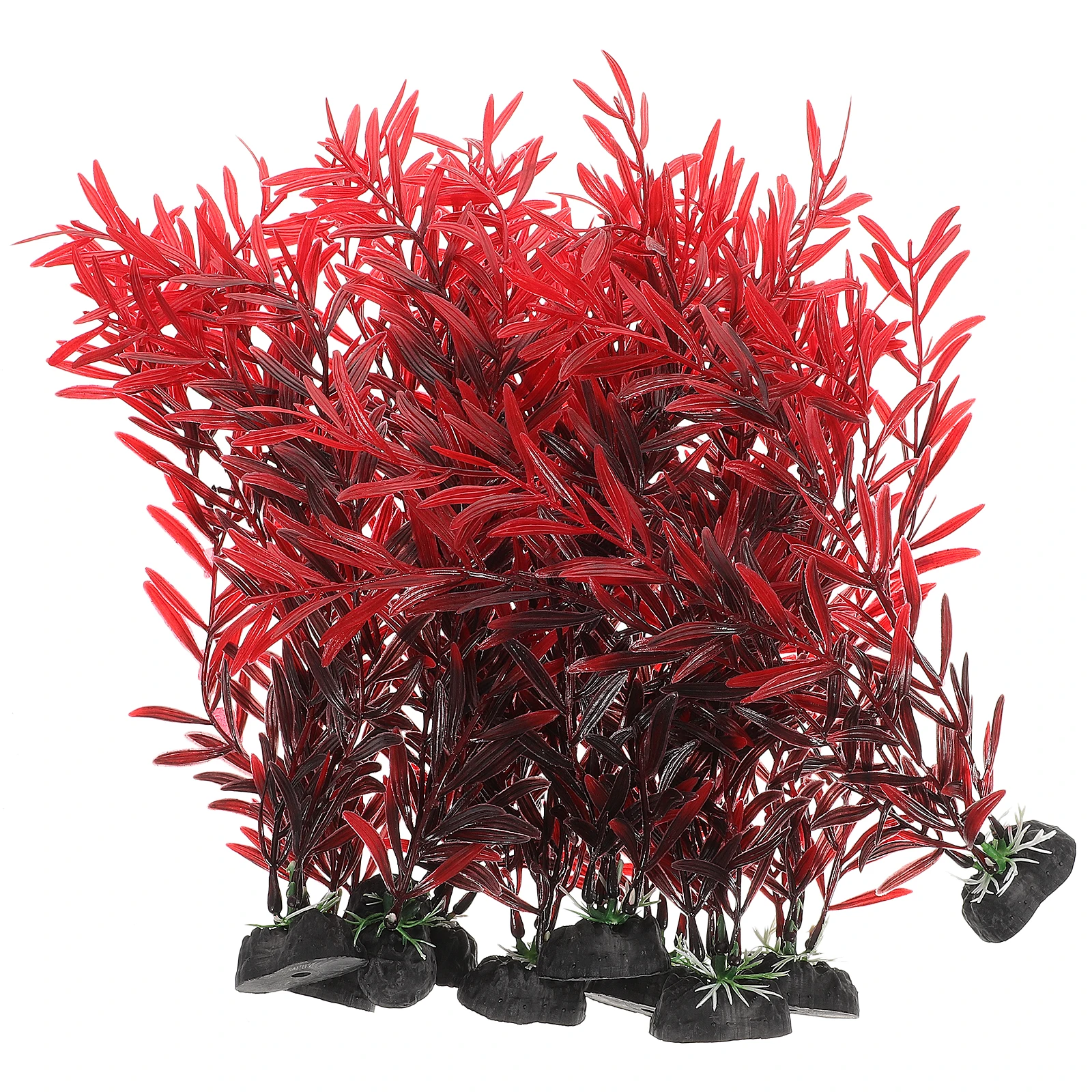 

10 Pcs Aquatic Decoration Betta Fish Tank Accessories Plant Glass Artificial Aquarium Plants Plastic Fake for