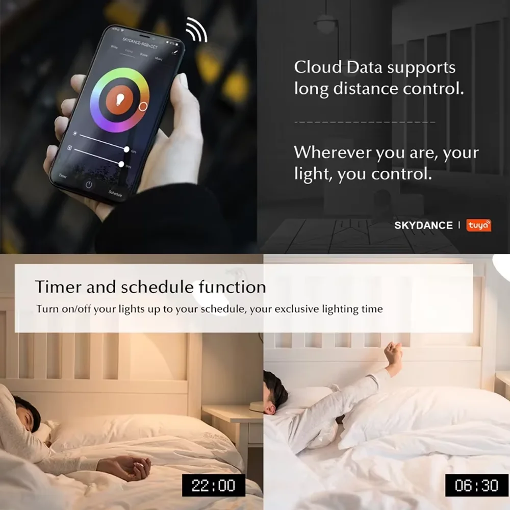 DC12V RGB Farbe Unter Schrank Lichter Zigbee 3,0 Smart LED Controller Dimmbare Kleiderschrank Nacht Lampe Schlafzimmer Küche Dekor für Alexa