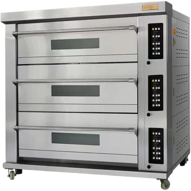 Professional Commercial Electric Oven New Stainless Steel 3 Decks 6 Trays Digital Control for Corn and Fruit Processing