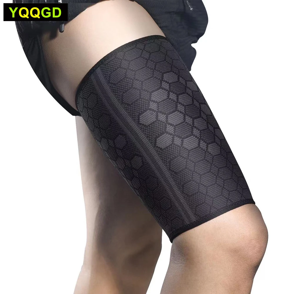 1Pc Thigh Compression Sleeve Brace Thighs Wrap Pain Relief for Hamstring Groin Quad Sweat Men & Women Thigh Compressions Trimmer