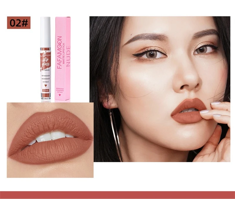 Rosaroter, mattierter, flüssiger Lippenstift, wasserfest, langlebig, feuchtigkeitsspendend, langlebiger Lippenstift, nicht klebender Lipgloss, koreanisches Make-up – Detail 11