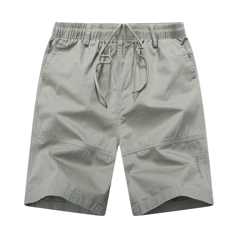 

Мужские летние шорты-карго из 100% хлопка: легкие, дышащие, однотонные, с завязками на талии и карманами на молнии, повседневные