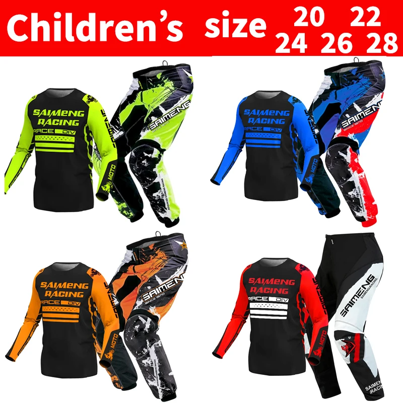 NEW 2025 Motocross Jersey and Pants kids flexair children  Set Youth MX MTB DH UTV Enduro  Gear Combo Off Road  Racing Suit