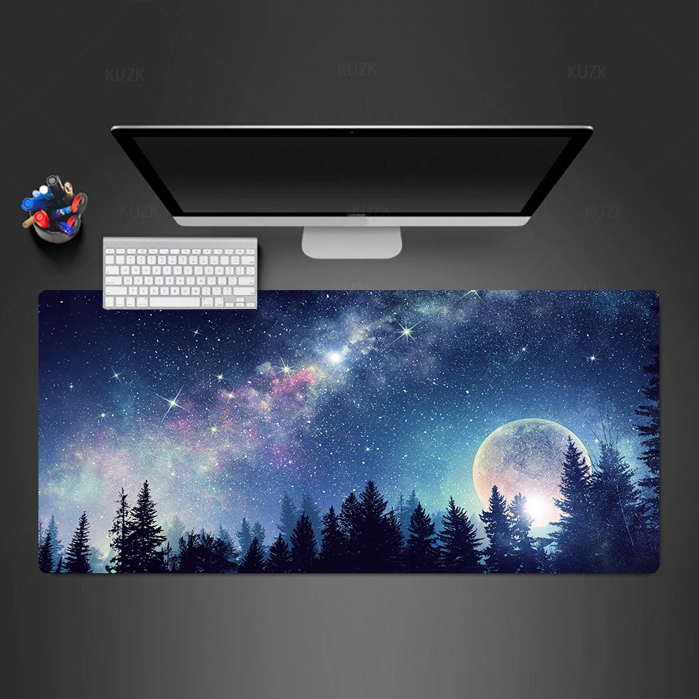 Starry Sky Night Landscape Mouse Pad Gaming MousePad Large Rubber Base Mouse Mat Keyboard Mouse Pad Work Game Office Desk Mat