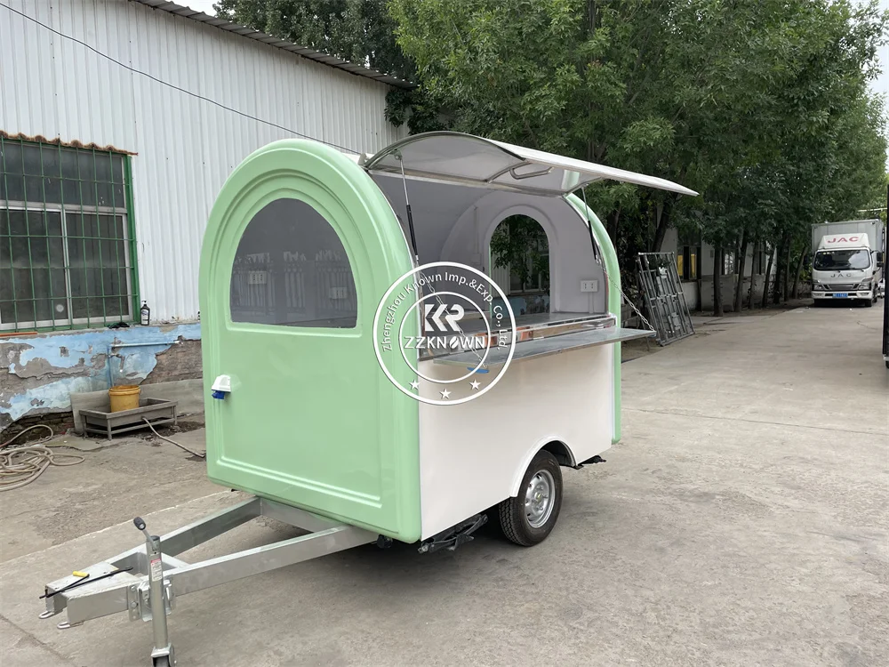 

Street Mobile Coffee Shop Fast Food Truck Snack Pizza Kiosk Custom Fully Catering Equipments Ice Cream Fast Food Cart Trailer