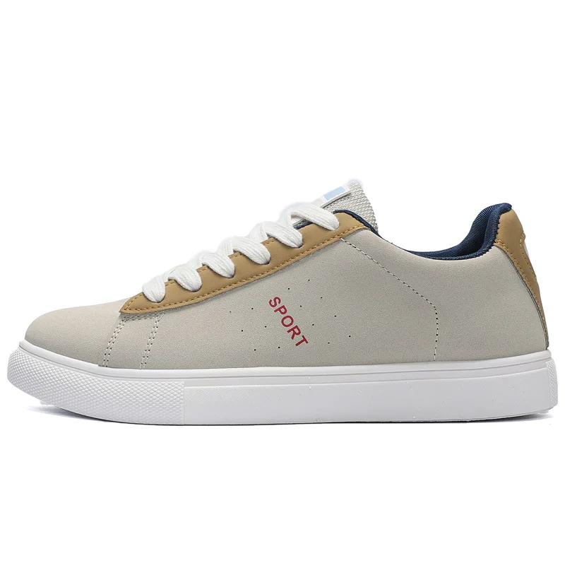 New Low-top Sneakers for Summer Casual Flat Sneakers Trendy and Versatile Sporty White Sneakers Lace-up Korean Men's Shoes