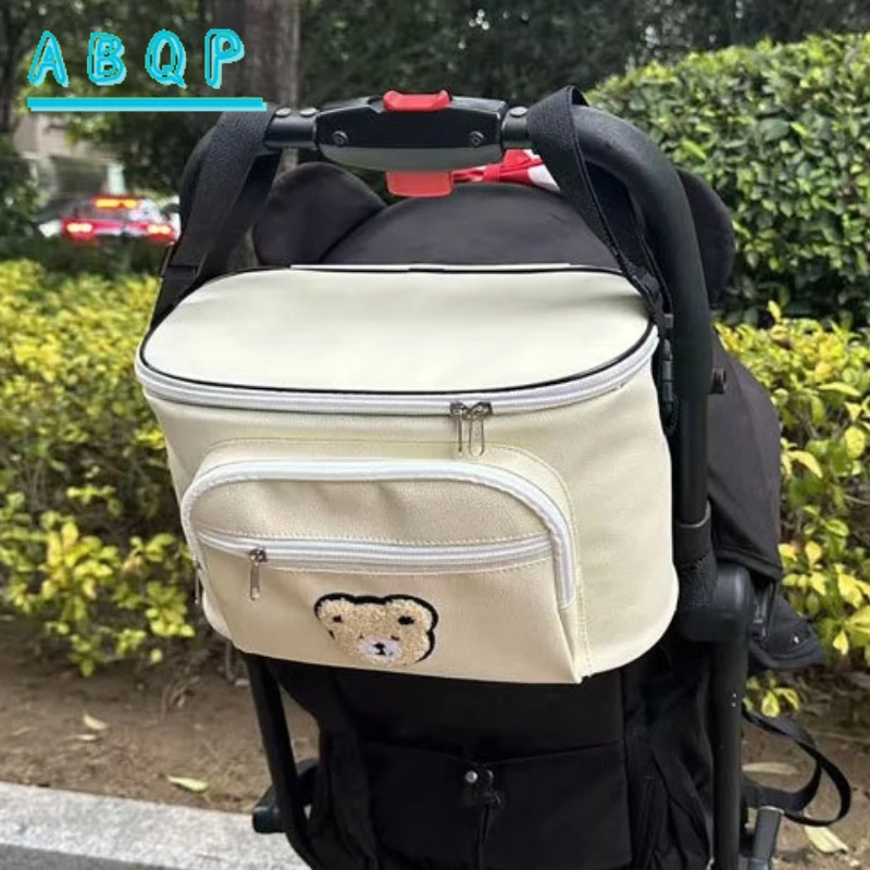 New Baby Stroller Hanging Bag Cartoon Baby Stroller Storage Bag Multifunctional Baby Stroller Diaper Storage Bag Large Capacity