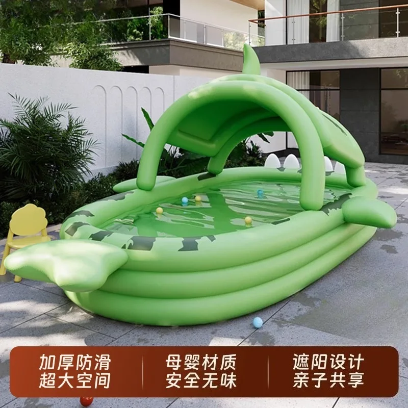 

Shark Inflatable Swimming Pool Household Bath Child Play Pool Outdoor Large Adult Play Pool Yard