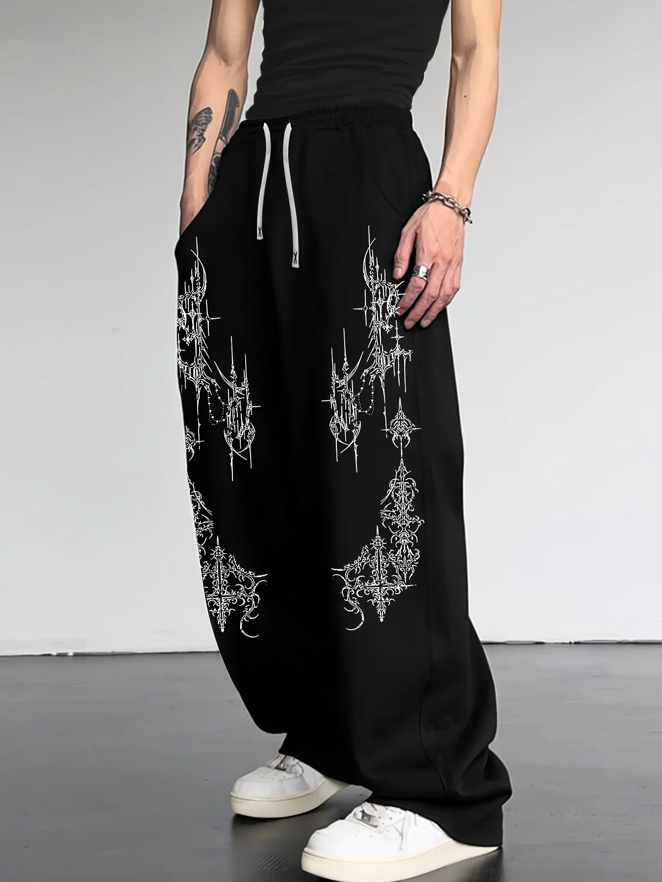 

2026 Hot Selling Summer Fashion New Retro Gothic Pattern Hip-hop Fake Fitness 3D Printing Street Style Pants Large Size