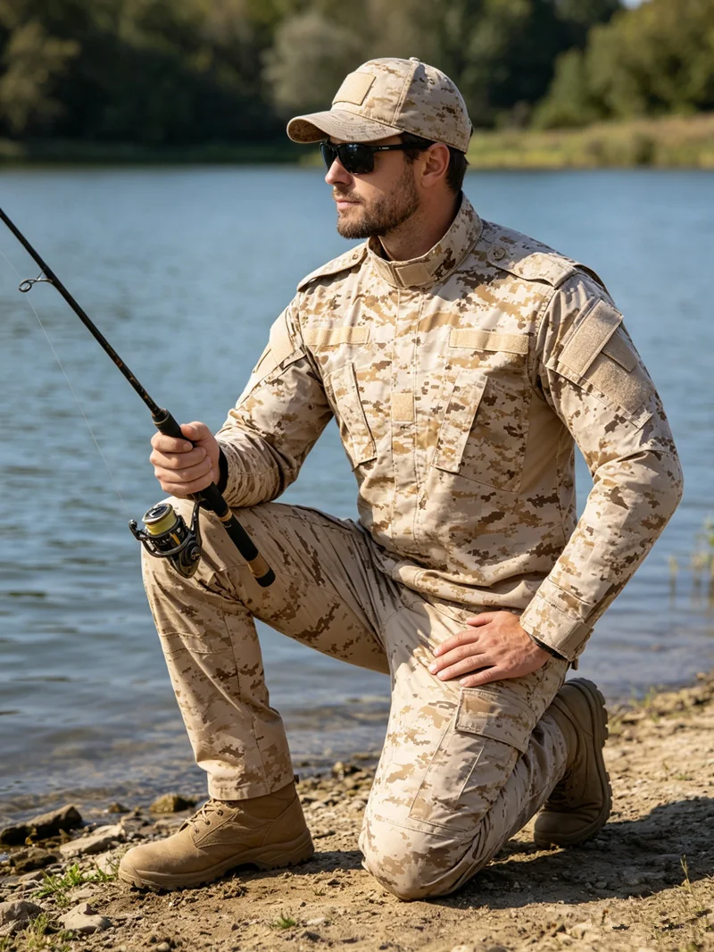 

2nd Generation 3 Color Grid ACU Tactical Uniform Outdoor Military Colete Tactico Militar Suit for Men