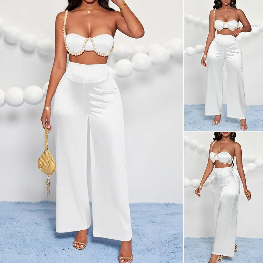 

Mia Muse Boutique, укороченные комплекты без рукавов с вырезом в форме сердца и высокой талией, широкие комплекты для женщин, летние тонкие шикарные асимметричные комплекты