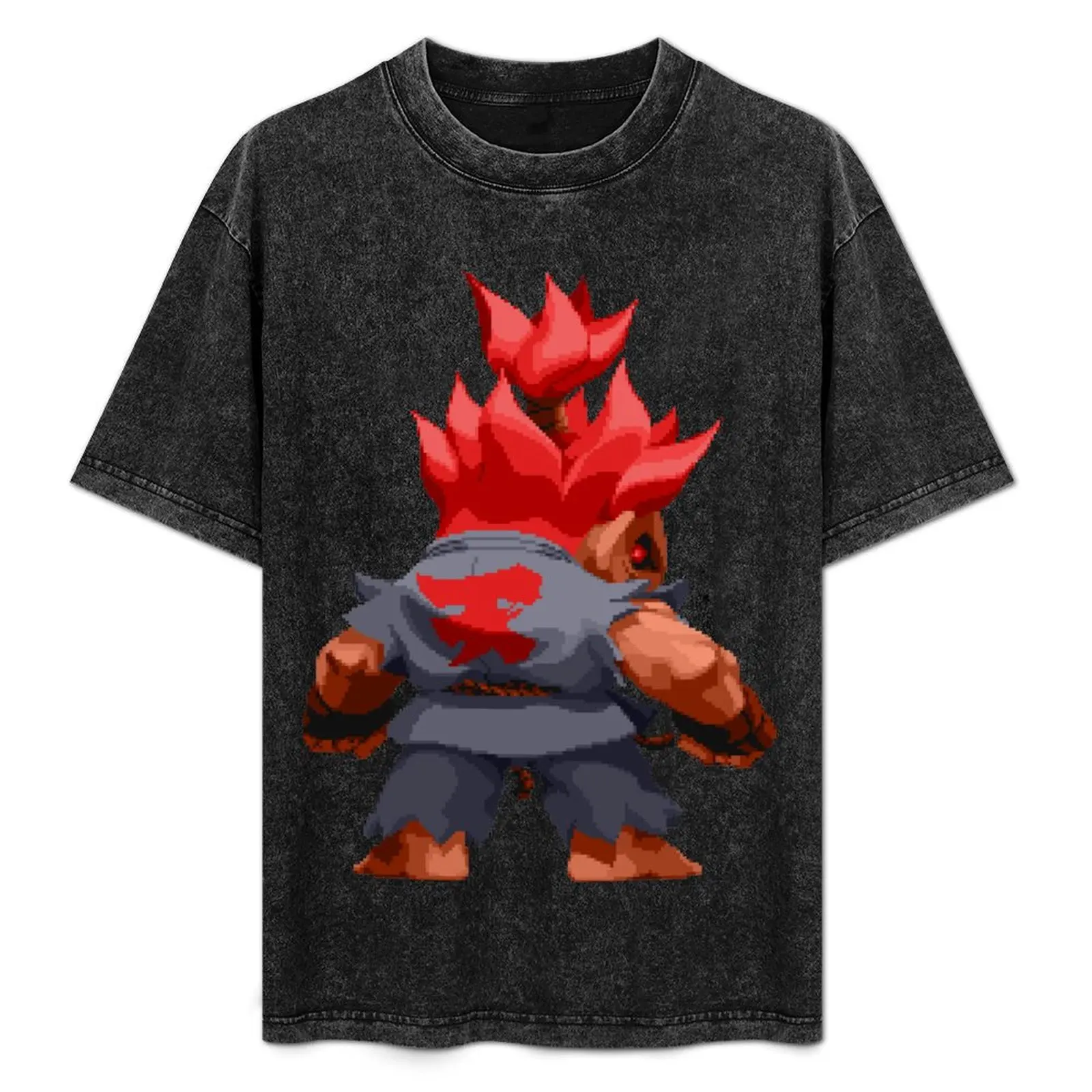 Super Puzzle Fighter Akuma T-Shirt boys animal print quick drying mens t shirts top quality