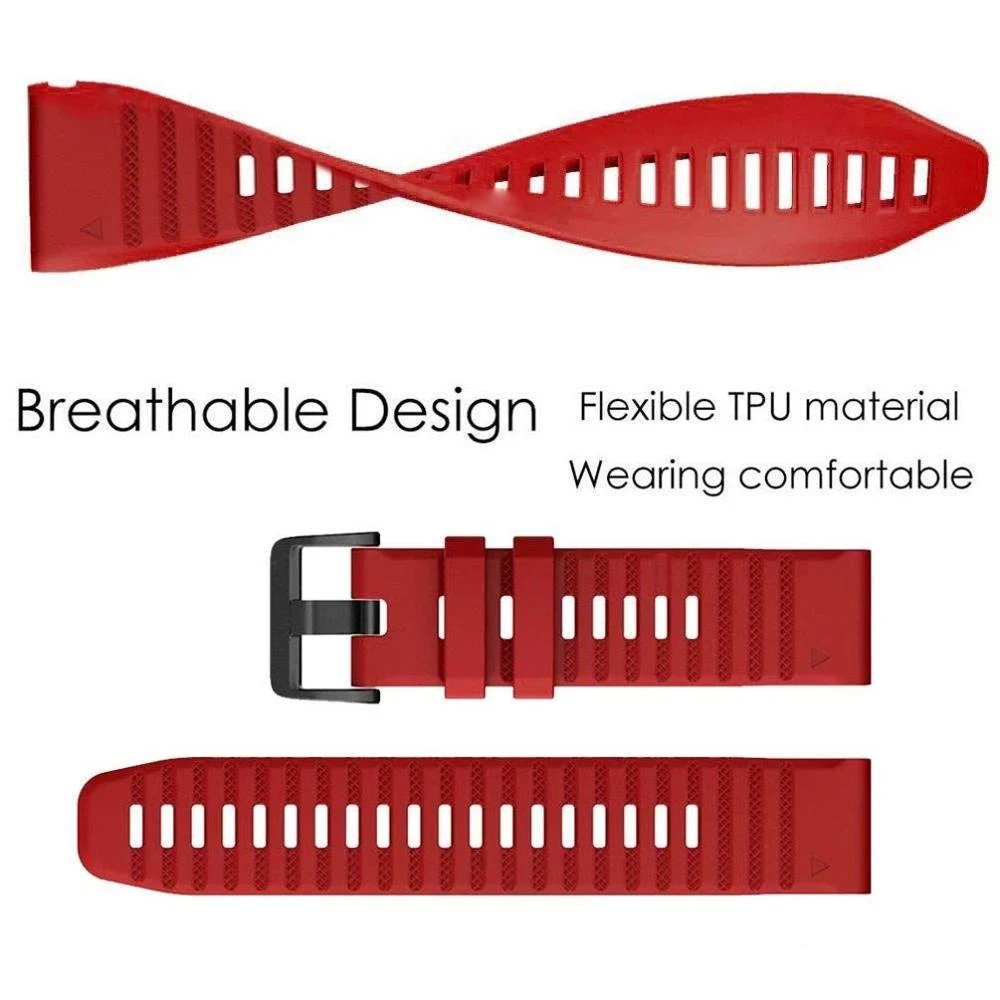 QuickFit 26 22mm Watch Strap For Garmin FenixE 847mm 7X 7 Epix Pro 51mm Silicone Watchband 6X 6 5X 5 Plus Instinct2 Bracelet