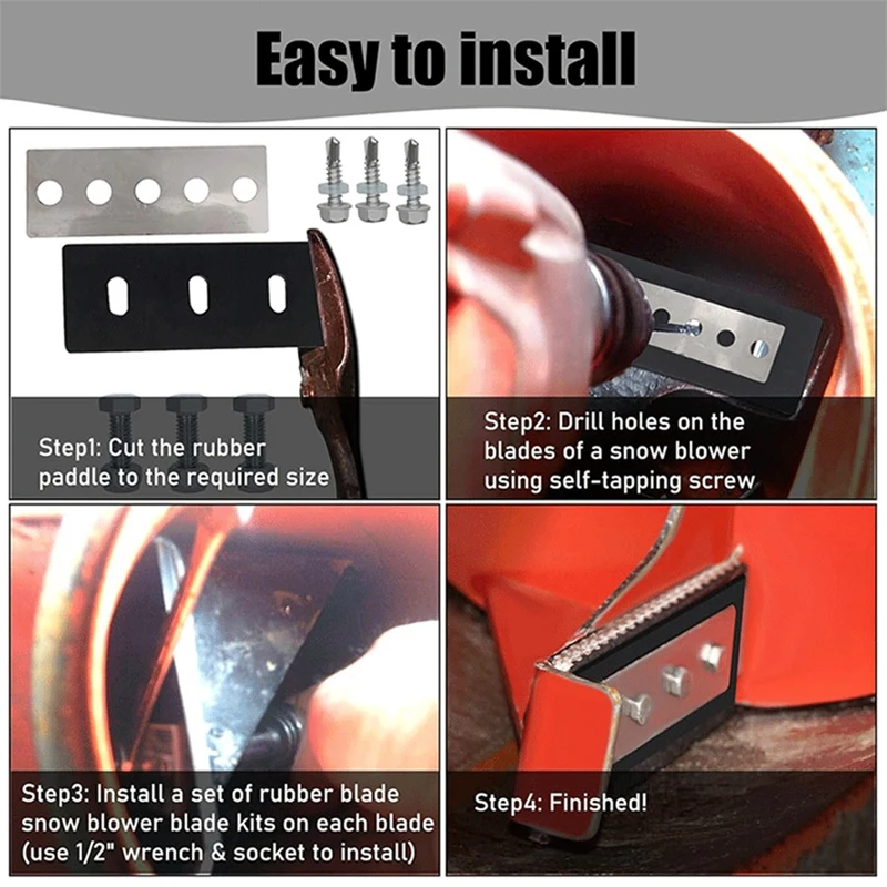AT19-Universal Snow Blower Impeller Modification Kit Compatible With Modifies 2-Stage Machine Snow Blower
