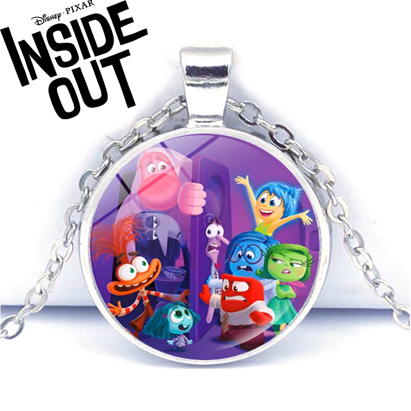 

Hot Selling Disney Cartoon Inside Out 2 Pendant Jewelry Necklace Girl Gift Mood Peripheral Trinket Manufacturers Wholesale