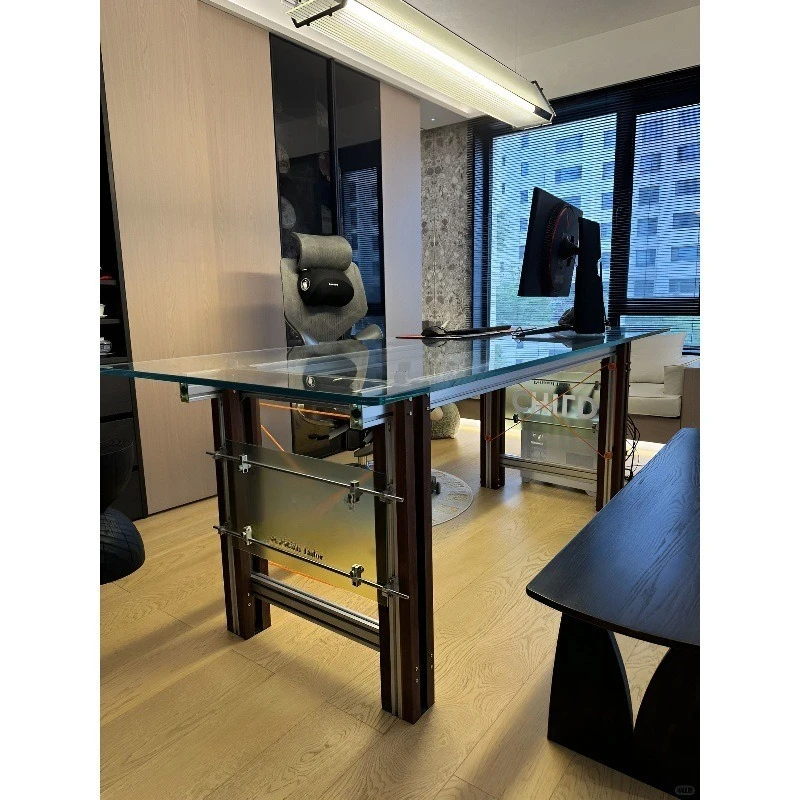 Tempered glass table Home study Bedroom Desk Work desk