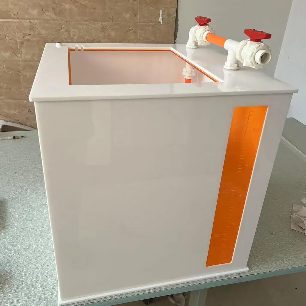 TLF Large-Mouth Automatic Circulation Fish Tank Thickened Sea Salt Color Acrylic Cover Plate  Aquarium Accsori