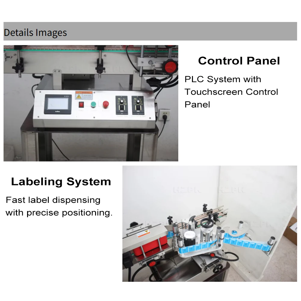HZPK TRLM-120A Table Automatic Water Drink Honey Glass Plastic Round Jar Bottle Sticker Roll Label Labeling Machine