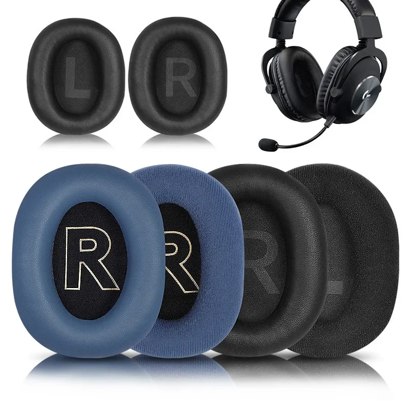 Logitech-Oreillettes de remplacement pour casque G Pro X, 1 paire, housse en cuir, oreillettes, coussin d'oreille