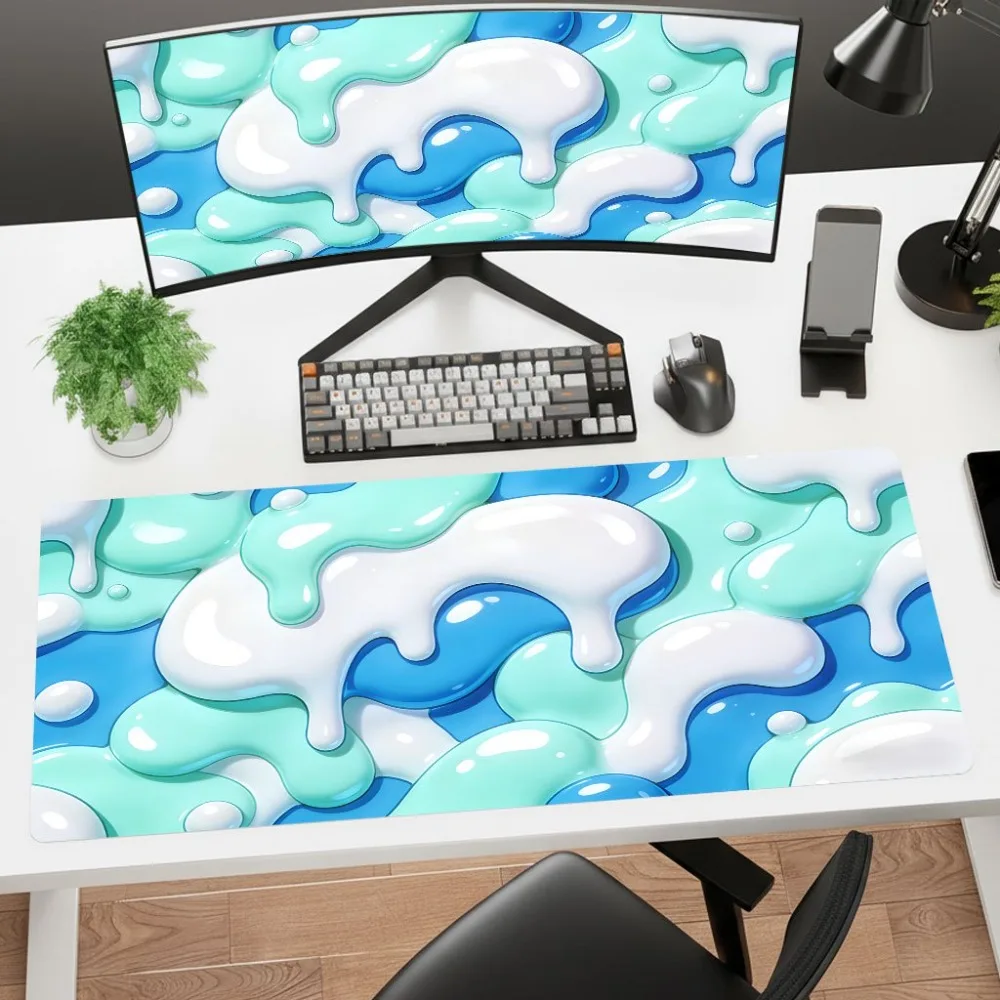 Style amusant, imitation réaliste des motifs fluides, tapis de souris de haute qualité avec semelle en caoutchouc, alfombrillas gaming