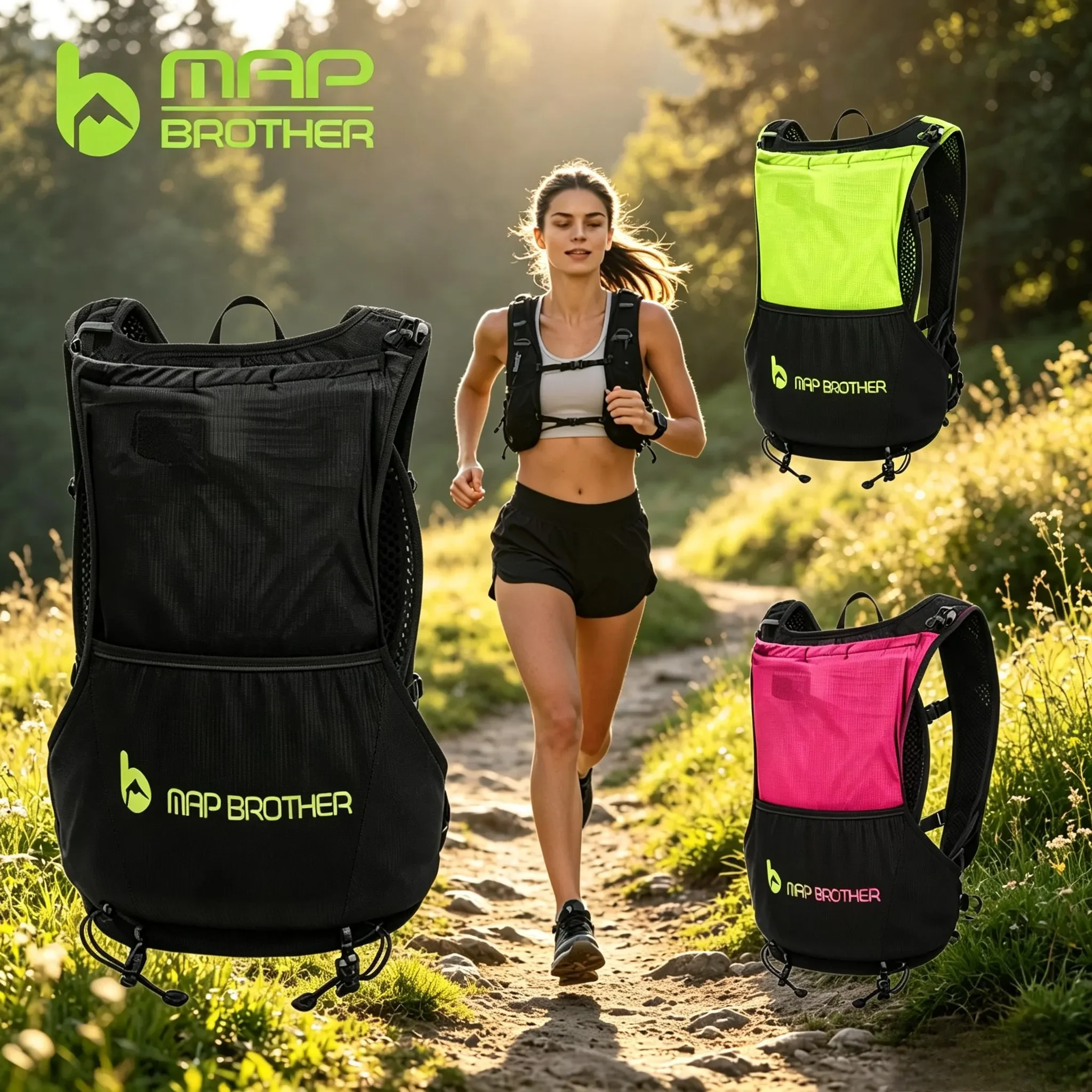 2026 Breathable Hydration Vest Trail Running Backpacks Lightweight Cycling Run Jogging Marathon Backpack Riding Climbing Bag