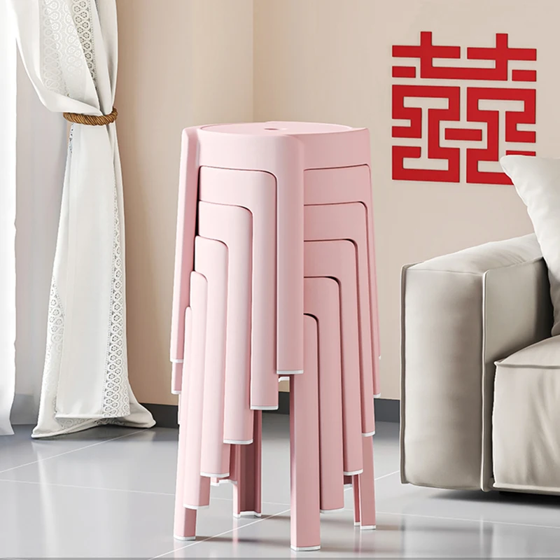 Comfortable Chair Minimalist Chairs Dining Room Hocker Design Economic Plastic Benches Living Stool Table Tabouret Furniture