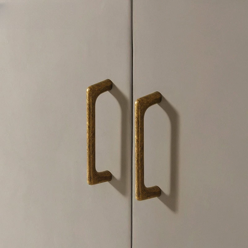 Vintage Style Distressed Bronze Cabinet Handles For Kitchen Wardrobe And Drawers Minimalist Pulls Antique Finish
