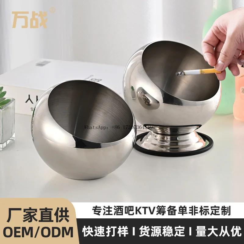 

Круглая пепельница Пепельница из нержавеющей стали Креативный бар Пепельница КТВ Интернет-кафе Ветрозащитная многофункциональная чашка для золы