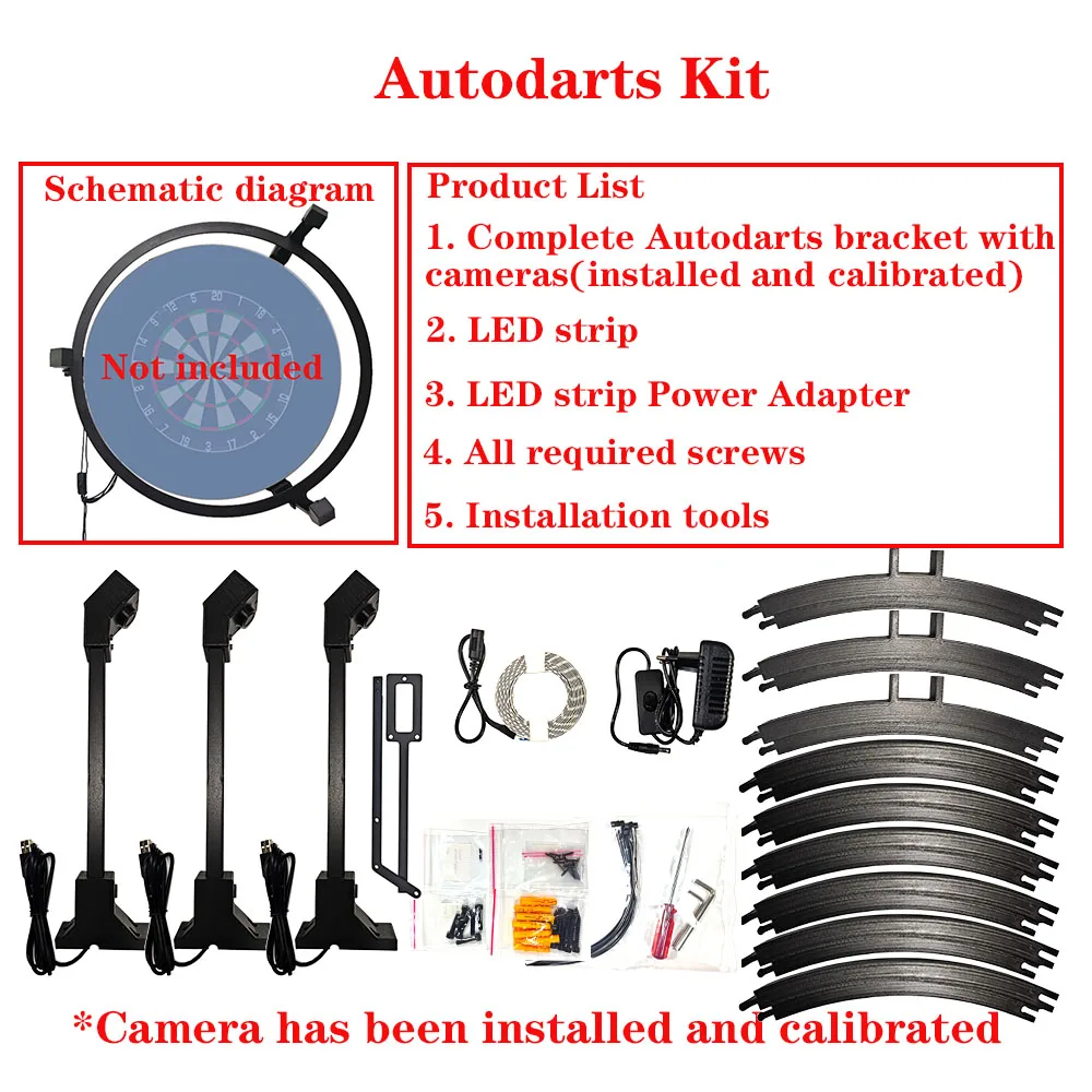 Fotografia 7: GXIVISION Módulo de câmera com USB, Webcam compatível com sistema de pontuação Autodarts.io, sem distorção, IMX179, OV9732, 100 graus, 30fps, 2m, Cbale, 3pcs