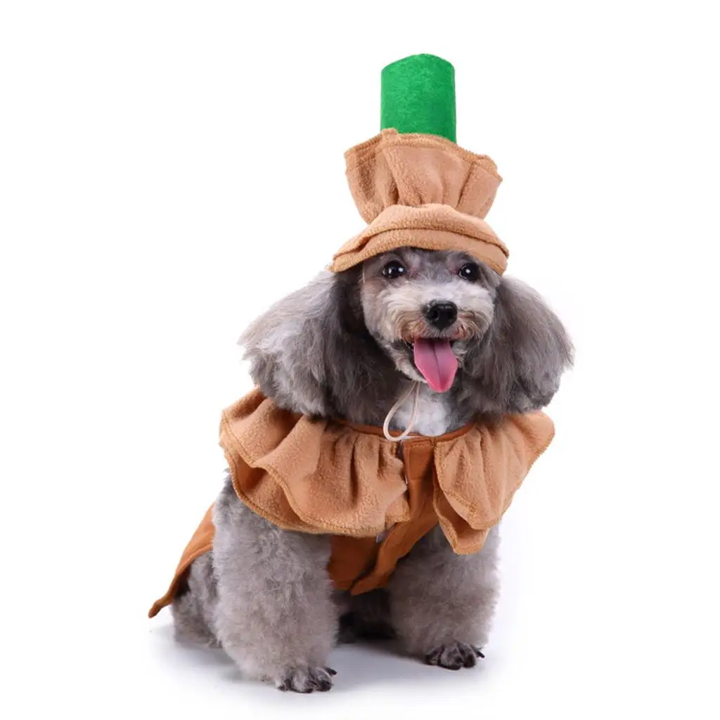Pet Dog Halloween Costume Cute Puppy Christmas Clothes with Hat for Small Dogs Cosplay Party Outfit