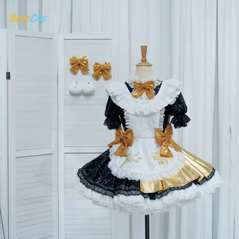 

LoveLive! Hanayo Koizumi Cosplay Costume Sequined Lolita Dress Lovely Uniform Halloween Party Role Play Outfit Women
