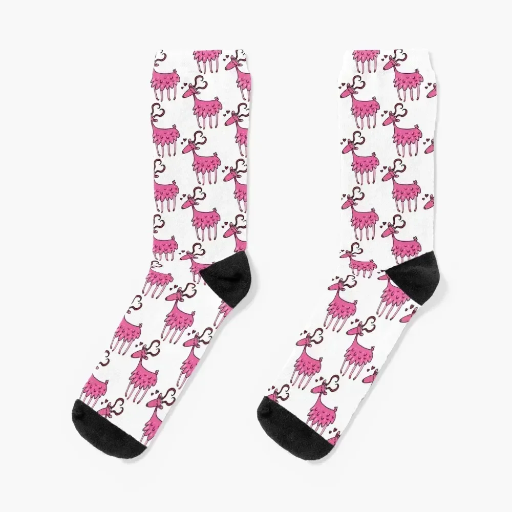 

Happy Lovely Goat - Cute Christmas And Birthday Gift Ideas For Goats Lovers Socks retro anime Women Socks Men's