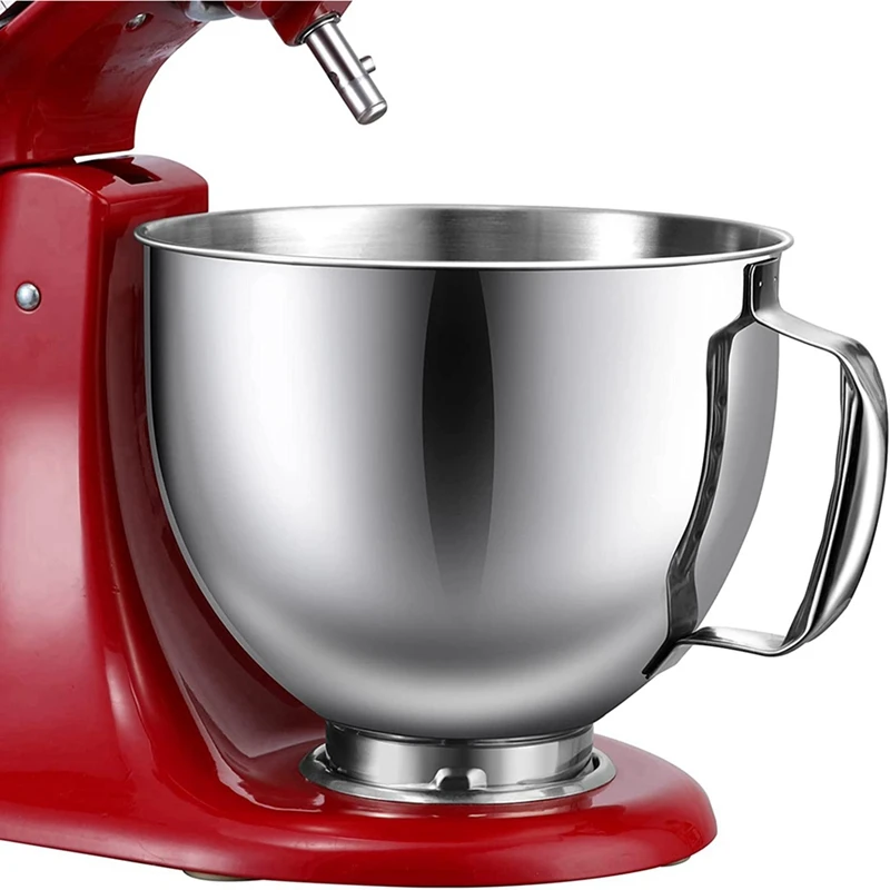 4X roestvrijstalen kom voor Kitchenaid 4,5-5 Quart Tilt Head Stand Mixer, voor Kitchenaid Mixerschaal, Vaatwasmachinebestendig Milieuvriendelijk