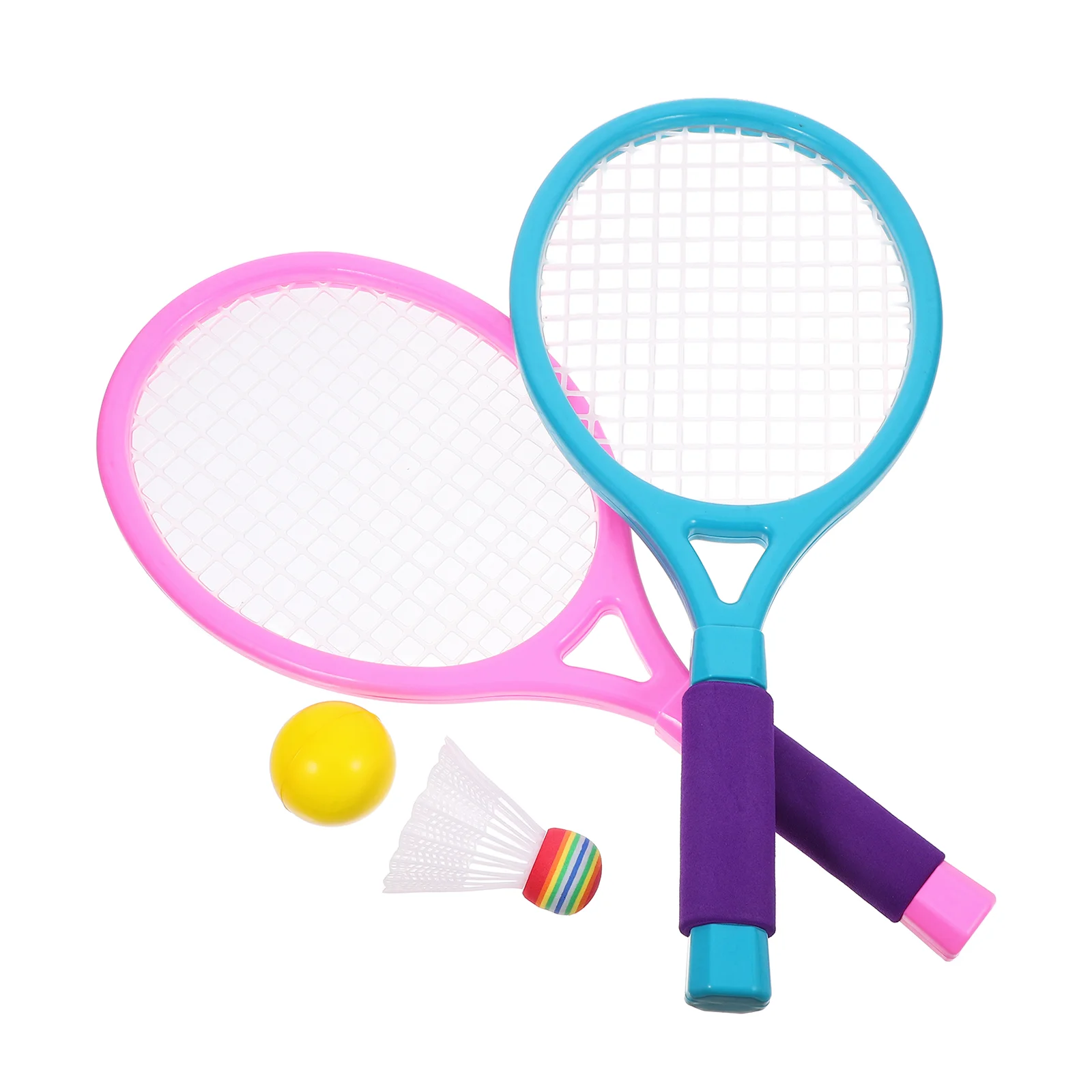 

Badminton Racket Kids Athletic Playthings Toy Childrens Toys Major Set Tennis with Balls Plastic Sports Parent-child